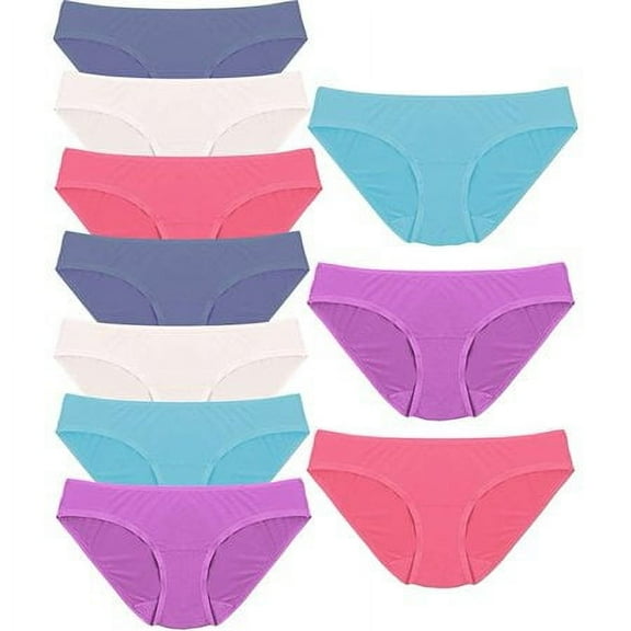 Fruit of the Loom Women's Microfiber 10 Pack Bikini Panties (Mint Pack, 8)