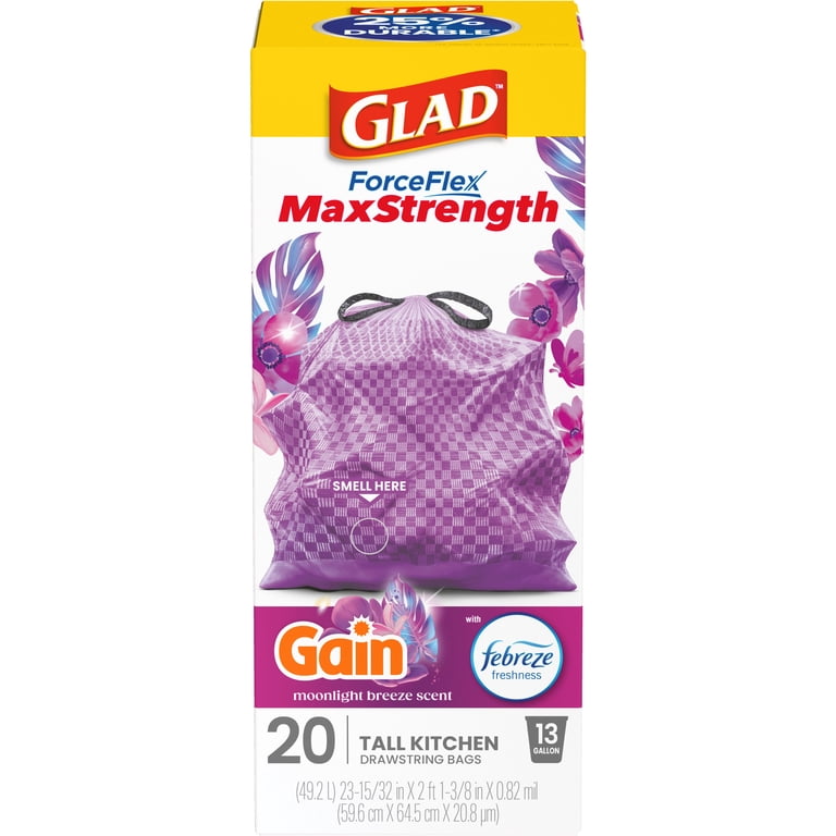 Glad ForceFlex MaxStrength 13-Gallon Drawstring, Gain photo 2