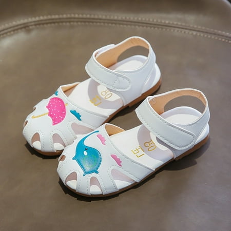 

Oalirro Footbed Sandals Toddler Infant Kids Baby Girls Summer Cartoon Animals Sandals Princess Shoes