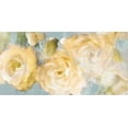 thumbnail image 2 of Loreth, Lanie 24x14 White Modern Wood Framed Museum Art Print Titled - Yellow Blooms on Blue, 2 of 4