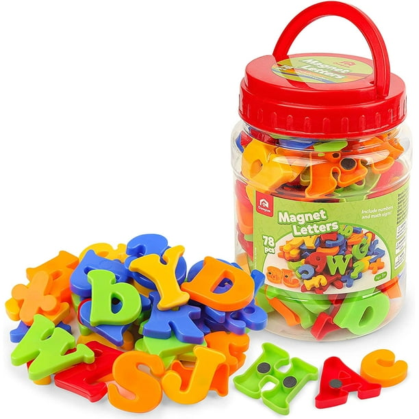 Coogam Magnetic Letters Numbers Alphabet Learning Toy Set of 78pcs for ...