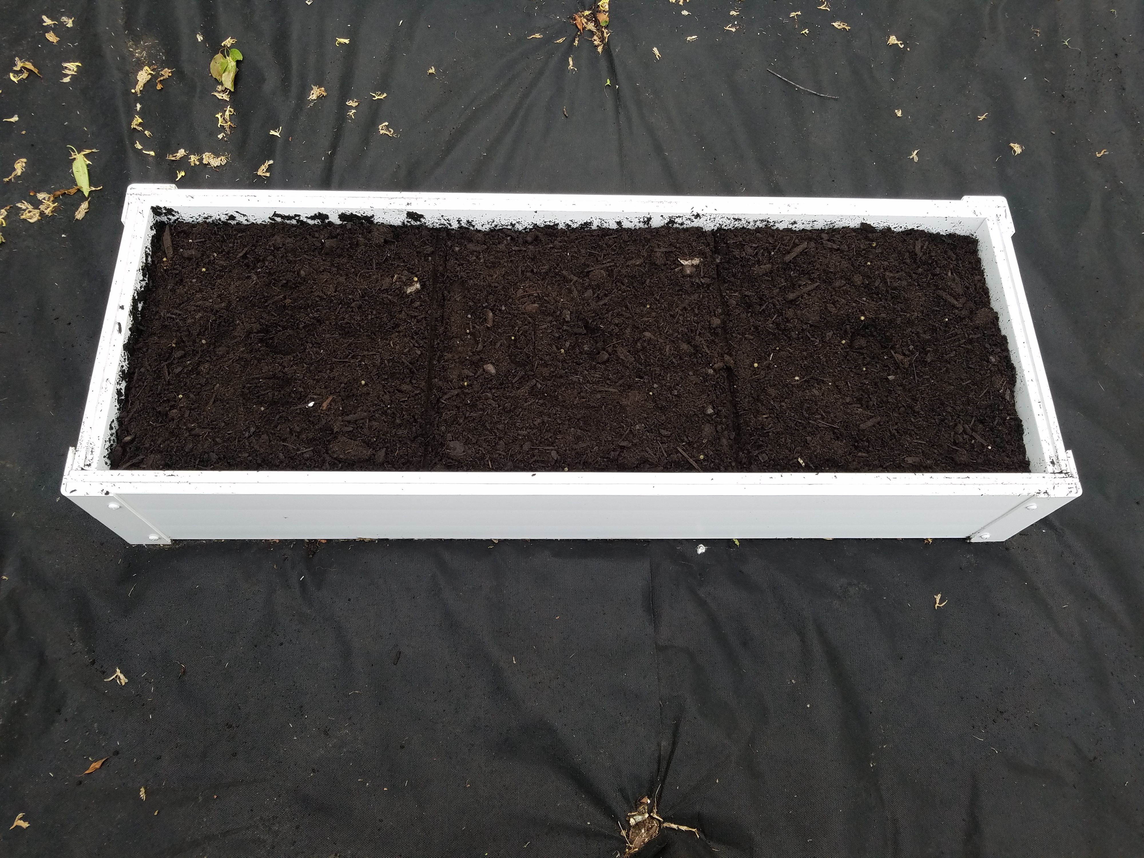 Handy Bed  1 x 3 ft. Vinyl Raised Garden Bed, White