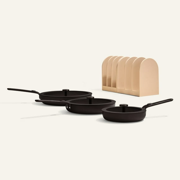 Our Place Essentials Pan Trio (8 piece) Three non-toxic nonstick pans for everyday cooking Char