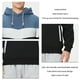 thumbnail image 5 of Sudadera con Capucha de Bloque de Color para Hombres con Bolsillos Jersey con Capucha con cordón Puños acanalados Dobladillo Manga Larga Cómoda Sudadera con Capucha Azul Denim L, 5 of 6