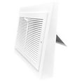 thumbnail image 3 of Vintage Baseboard Register - 13x12 Steel Gravity Vent - White Powder Coated - Replacement for Old Central Heating - Adjustable Airflow Damper, 3 of 3
