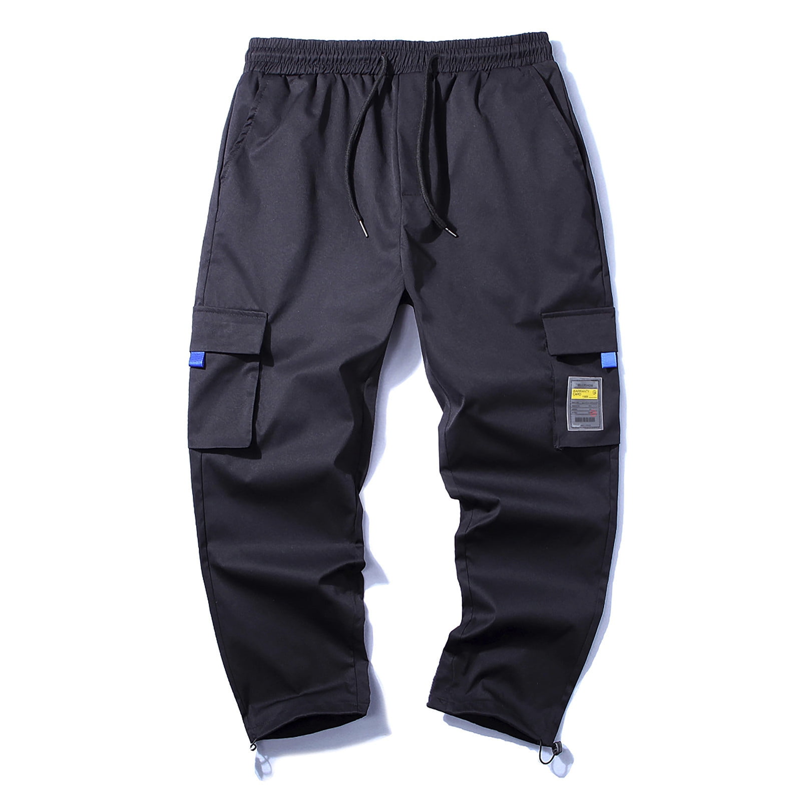 Munlar Cargo Pants For Men Men S Fashion Solid Color Drawstring Pocket Straight Leg Overalls Casual Pants Walmart Com