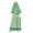 Green, variant on Toddler Baby Girl Clothes Fall Outfits Muslim Floral Abaya Maxi Dress Set, Full Length Burka Robe with Decor Hijab School Clothes