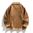 thumbnail image 4 of Maoxin Jackets for Men Vintage Warm Solid Color Zipper Pocket Long Sleeved Casual Jacket Orange L, 4 of 7