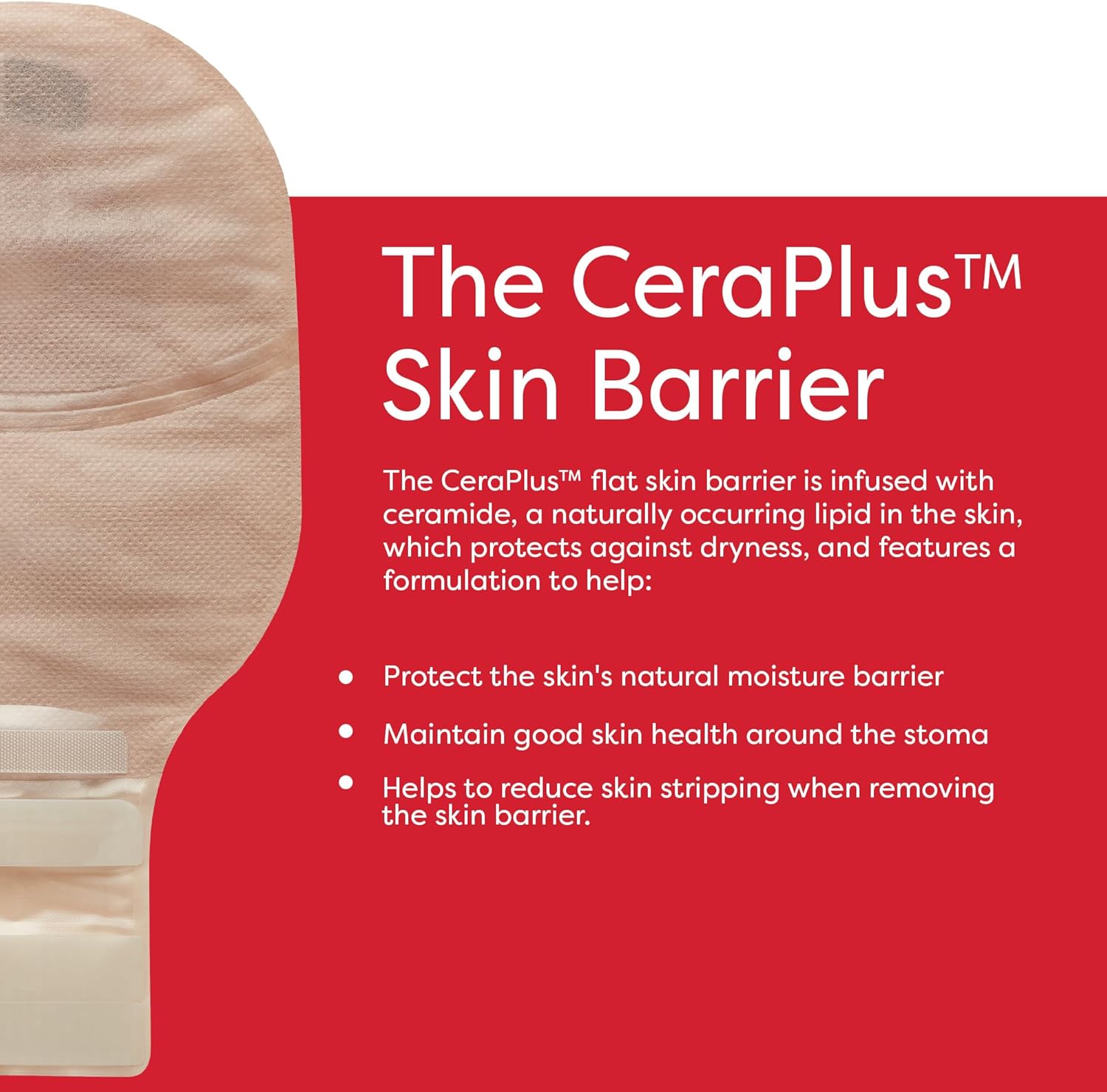 Hollister CeraPlus Beige Ostomy Pouch, One-Piece System, 12 Inch