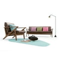 thumbnail image 4 of Omax Decor Zola Solid Wood and Fabric Upholstered Accent Armchair in Brown, 4 of 7
