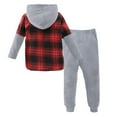 thumbnail image 5 of Baby Clothes Boys 3-6 Boys Clothes Fall Winter Outfits, Toddler Kids Button Plaid Hoodie Pockets Sweatpants T-shirt Clothing Set Size 3-7T, 5 of 6
