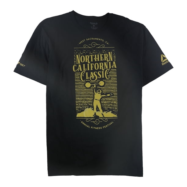 Reebok Mens Northern California Classic Graphic T-Shirt blackgold M