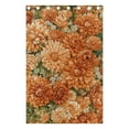 thumbnail image 5 of Elegant Orange Floral Blackout Curtains for Living Room Bedroom 55W x 72/84L Insulated Window Drapes 2 Panels, 5 of 6