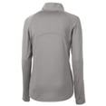 thumbnail image 3 of Women's Cutter & Buck  Gray Detroit Lions Adapt Eco Knit Stretch Recycled Half-Zip Pullover Top, 3 of 3