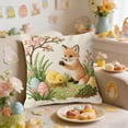 thumbnail image 4 of Wooowa 18 Inch Easter Short Lint Pillow Cover, Cute Embroidered Throw Pillowcase, Soft Plush Decor Cover, Sofa Bedroom Living Room Decor, Easter Home Indoor Festive Decoration, 4 of 6