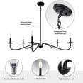 thumbnail image 2 of Brio Lighting  Ellie 5- Light Elegant Traditional Chandelier Black, 2 of 2