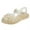 Gold, variant on CYRBOKO Little Girls Jelly Sandals 2025, Closed Toe Soft Soled Princess Beach Summer Shoes Silver Size 12(Little Kids)