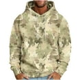 thumbnail image 2 of Men's Hoodies Pullover Big and Tall Camo Drop Shoulder Sleeve Camouflage Print Loose Hooded Long Sleeve, 2 of 5
