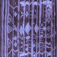thumbnail image 1 of Ahgly Company Machine Washable Indoor Square Oriental Blue Industrial Area Rugs, 4' Square, 1 of 4