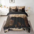 thumbnail image 2 of Homewish Rustic Bear Animal Bedding Comforter Set 7pcs, Woodland Wildlife Queen Bedding Sets, Countryside Theme Reversible Queen Sheet Sets, Super Cozy Room Decor, 2 of 7