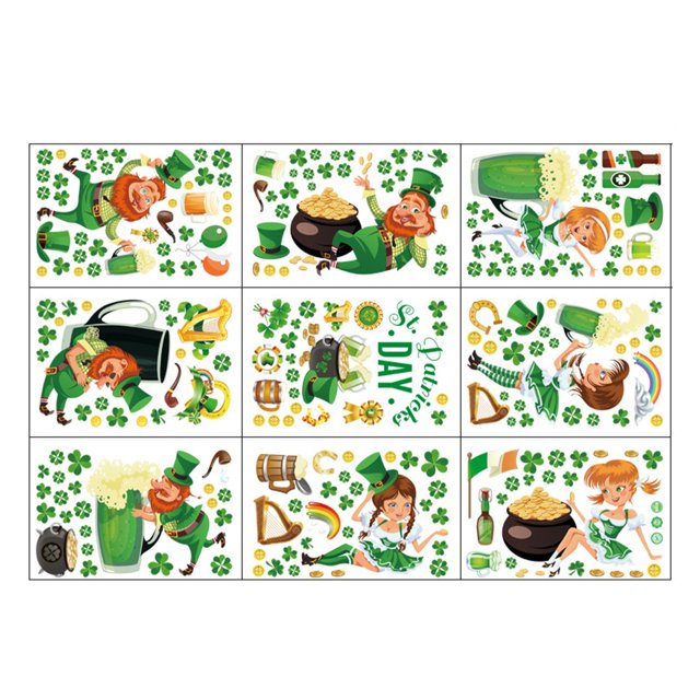 Ounissouiy Calcomanía para ventana 9X, exquisitas pegatinas autoadhesivas para pared, pegatinas para puerta Decoración del hogar