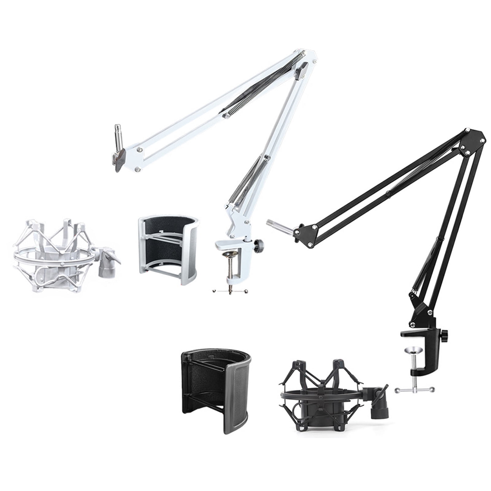 Microphones Desk Mount Stand with Adjustable Height and Angled for Musicians and Vloggers