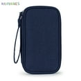 thumbnail image 2 of BadPiggies Travel Cable Organizer Electronics Tech Accessories Cases, Waterproof Storage Pouch for Phone Power Bank Certificates (Navy), 2 of 7