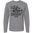 thumbnail image 3 of Inktastic Life is Better at the Beach with Sunshine Seashell and Palm Trees Long Sleeve T-Shirt, 3 of 5