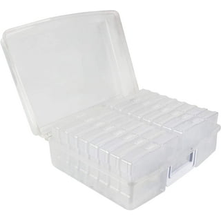 4 x 6 Inch Photo Storage Box with 6 Inner Cases, Plastic Box for