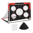 thumbnail image 4 of harper Backyard Soccer Goal for Kids Fun Football Goal for Indoor Garden Playground 5 Hole Red Black, 4 of 10