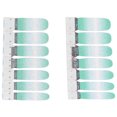 thumbnail image 4 of Pegatinas para decoración de uñas, cobertura completa, patrón con brillo, Color degradado, envolturas para uñas con estilo, autoadhesivas, 47, 4 of 14
