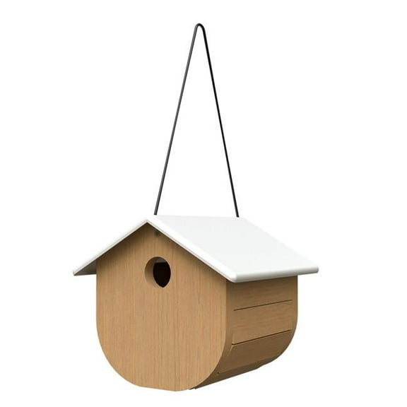 Woodlink  6.9 x 6.8 x 6.3 in. Wood Link Nordic Wren & Chickadee House, Teak Finish