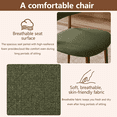 thumbnail image 4 of Dining Chairs Set of 2, LEGAHOME Linen Upholstered Kitchen Chairs with Metal Legs, Modern Dining Room Side Chairs Set with Curved Back for Kitchen Living Room, Green Seat & Walnut Grain Legs, 4 of 8
