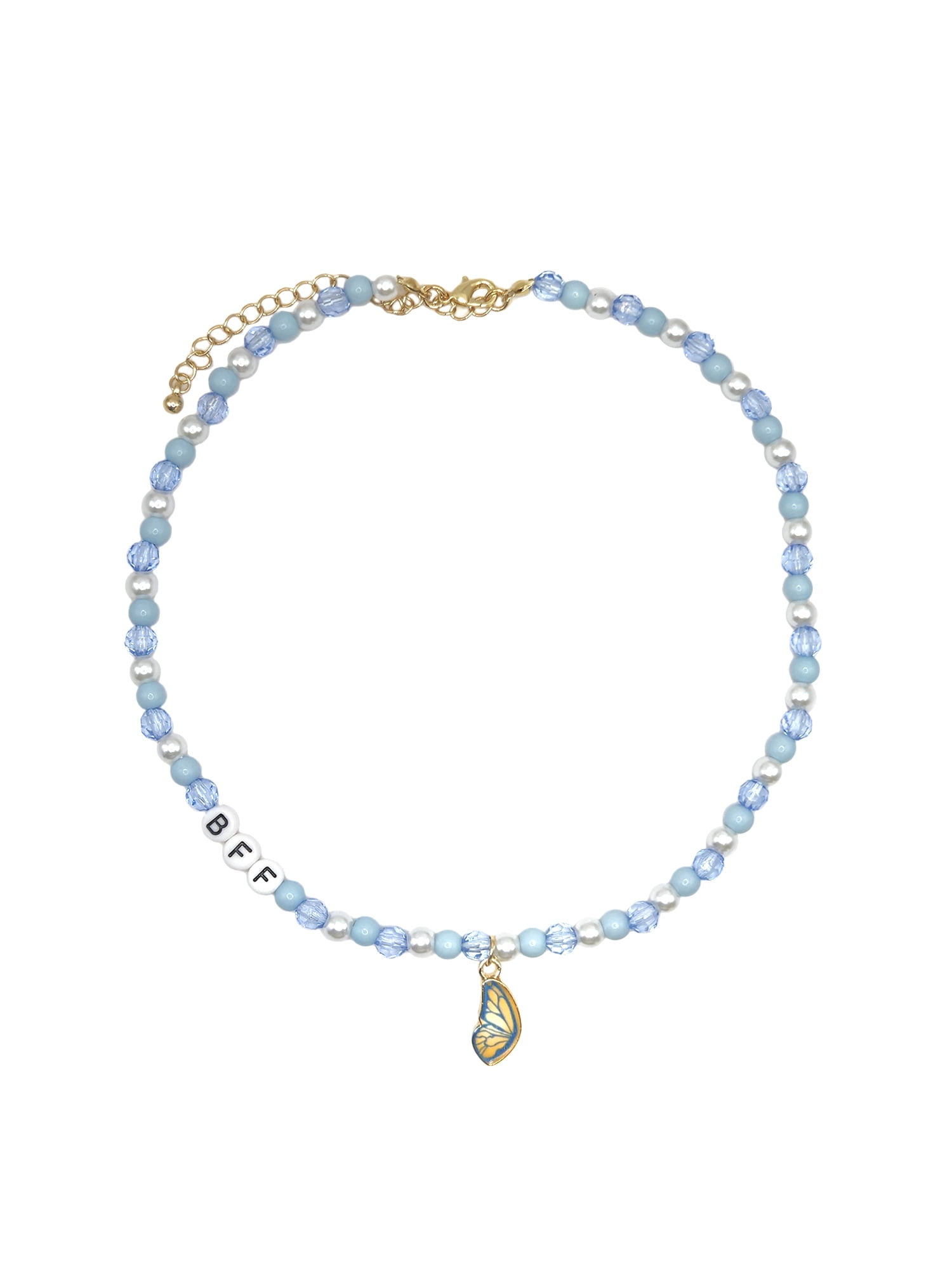 Wonder Nation Tear-One-Share-One Butterfly Icon Neckalce for Kids, Girls, 2 Pieces