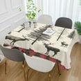 thumbnail image 2 of Yayeee Tablecloths 54" x 54" Rectangle Wrinkle Resistant Party Table Cover, Black Deer, 2 of 8