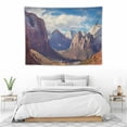 thumbnail image 3 of ONETECH  Zion National Park Tapestry, Breathtaking View of Zion Canyon from Angels Landing Wild Nature Photo, Wall Hanging Decor for Bedroom Living Room Dorm, Pale Salmon, 3 of 7