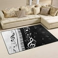 thumbnail image 2 of Coolnut Lightweight Soft Area Rugs 31x20 Inch, Black White Piano Music Floor Mat Doormat for for Rooms Entrance Hardwood Floor Living Room Nursery Rugs, 2 of 6