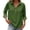 Blackish Green, variant on Women's Cotton Tops Casual Beach Flowy Top Blouses 3/4 Sleeve Button Down Shirts Gauze Shirts 3/4 Sleeve Tunic Tops 3/4 Roll-up Sleeve Light Blue XL