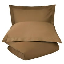 Superior Cotton Blend 600 Thread Count Duvet Cover Set, King/ California King, Taupe