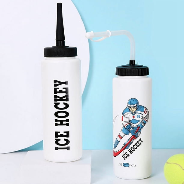 Botella de Agua para Hockey Sobre Hielo de 1000 ML Botella PortáTil de Alta Capacidad para FúTbol Botella Deportiva de DiseñO CláSico B