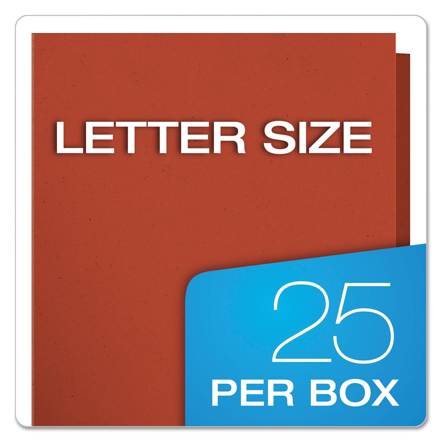 Earthwise by Oxford 100% Recycled Paper Twin-Pocket Portfolio, 100-Sheet Capacity, 11 x 8.5, Red, 25/Box