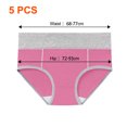 thumbnail image 2 of 5 piezas de ropa interior elástica de algodón para mujer, bragas cómodas de cintura media, bragas transpirables para mujer, 2 of 5