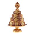 thumbnail image 1 of Tíbet budismo tibetano Pan decoración coleccionable bandeja auspiciosa Mandhapan para Dorado Zulema Budista Manza Pan, 1 of 8