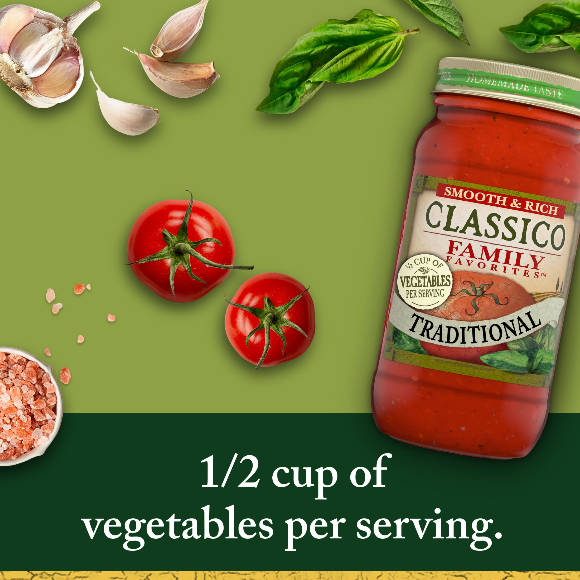 Classico Family Favorites Traditional Smooth & Rich Spaghetti Pasta Sauce, 24 oz. Jar - image 2 of 13