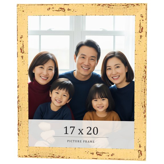 17x20 Frame Yellow Real Wood Picture Frame Width 1.25 inches | Interior Frame Depth 0.5 inches |