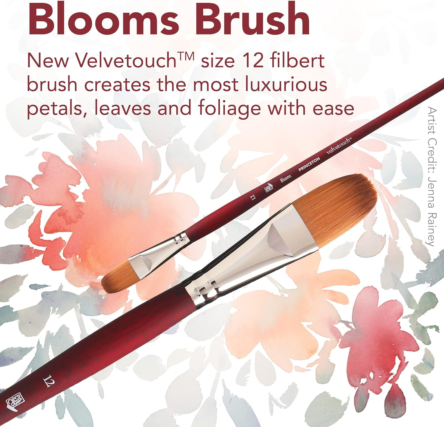 Princeton Velvetouch Series 3900 Brushes - Set of 4, Long Handle