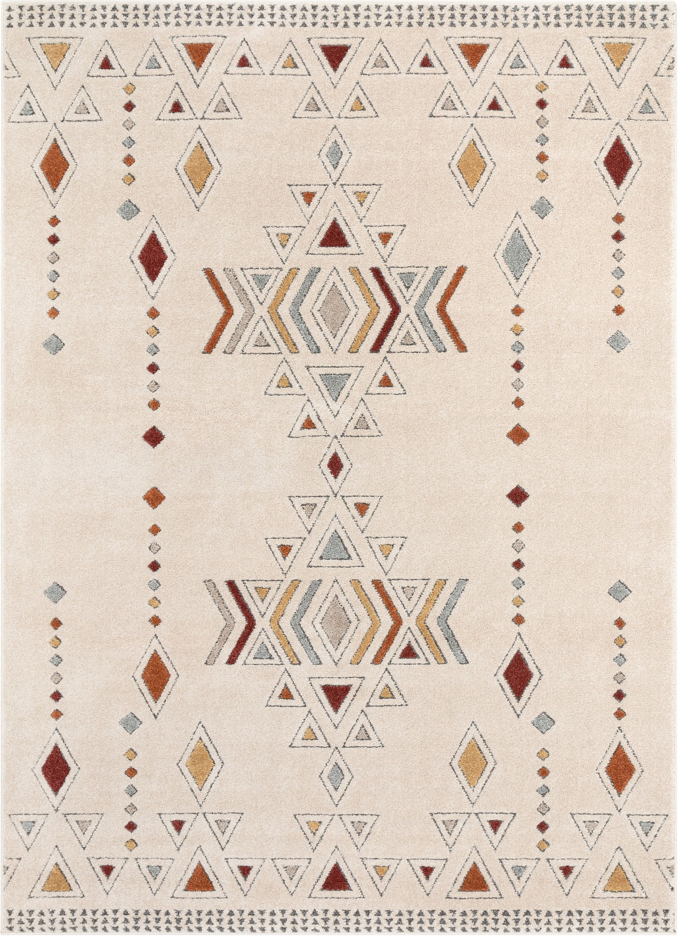 Well Woven Malaga Huron Bohemian Tribal Beige 7'10'' x 10'6" High-Low Area Rug