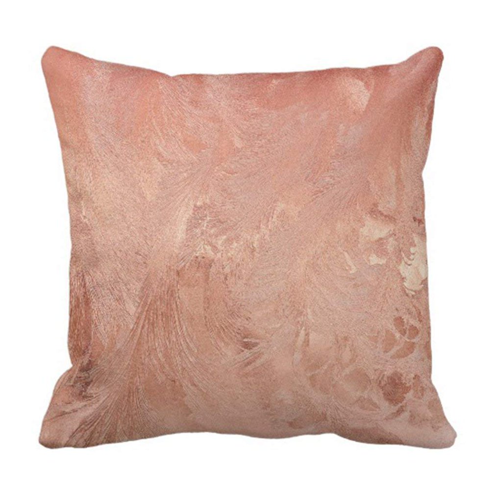 WOPOP Rose Gold Copper Pillowcase Cushion Cover 18x18 inches Walmart