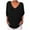 Solid Color, variant on Pntutb Womens Plus Size Summer Fashion V-Neck Bat 3/4 Sleeve Solid Color Tops