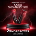 thumbnail image 2 of Monster Power AAA Alkaline Batteries 2 Pack, 1.5V LR03 Triple A Battery, Long-Lasting Leak-Resistant Power for Remotes, Toys, Flashlights & Wireless Devices, 2 of 8
